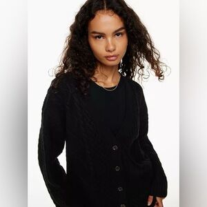 Aritzia Black Sunday Best Lamora Cardigan
